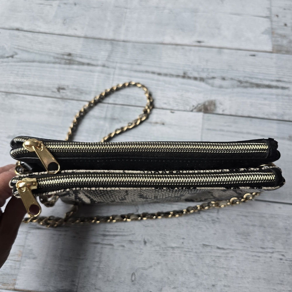 American Eagle Snakeskin Pattern Chain Strap Crossbody Purse - Picture 7 of 11